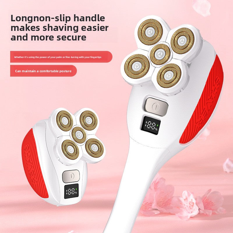 Display Rechargeable Electric Shaver with Extended Handle