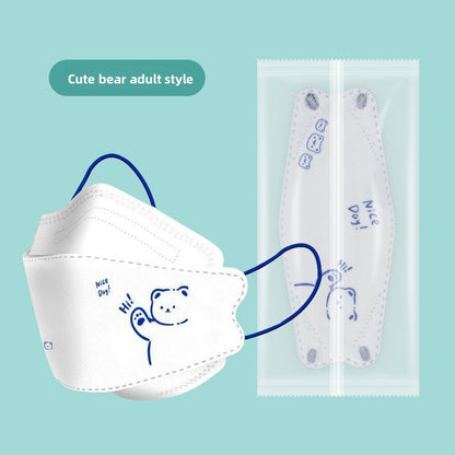 Disposable black and white adult masks