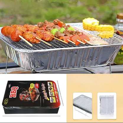 Disposable Charcoal Barbecue Grill for Outdoor Cooking
