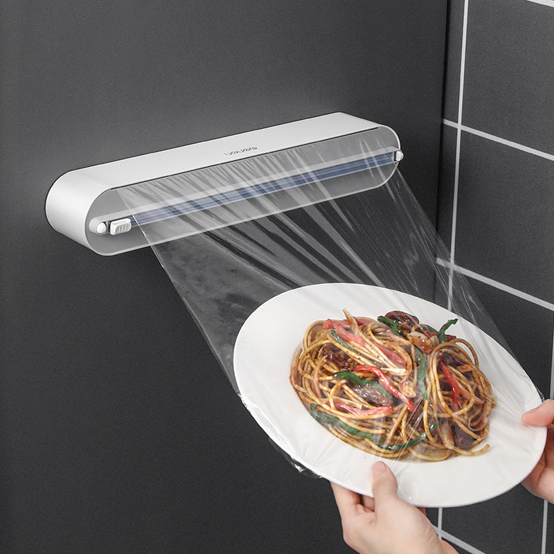 Disposable Cling Film Cutter with Magnetic Refrigerator Attachment