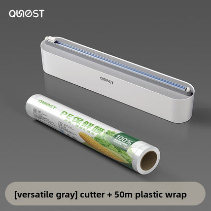 Disposable Cling Film Cutter with Magnetic Refrigerator Attachment