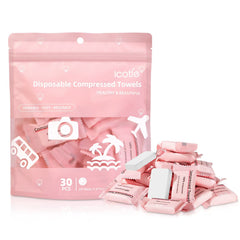 Pink 30 compressed towels 2430cm