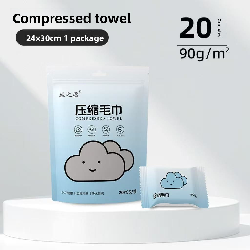 Disposable compressed towel