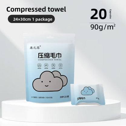 Disposable compressed towel