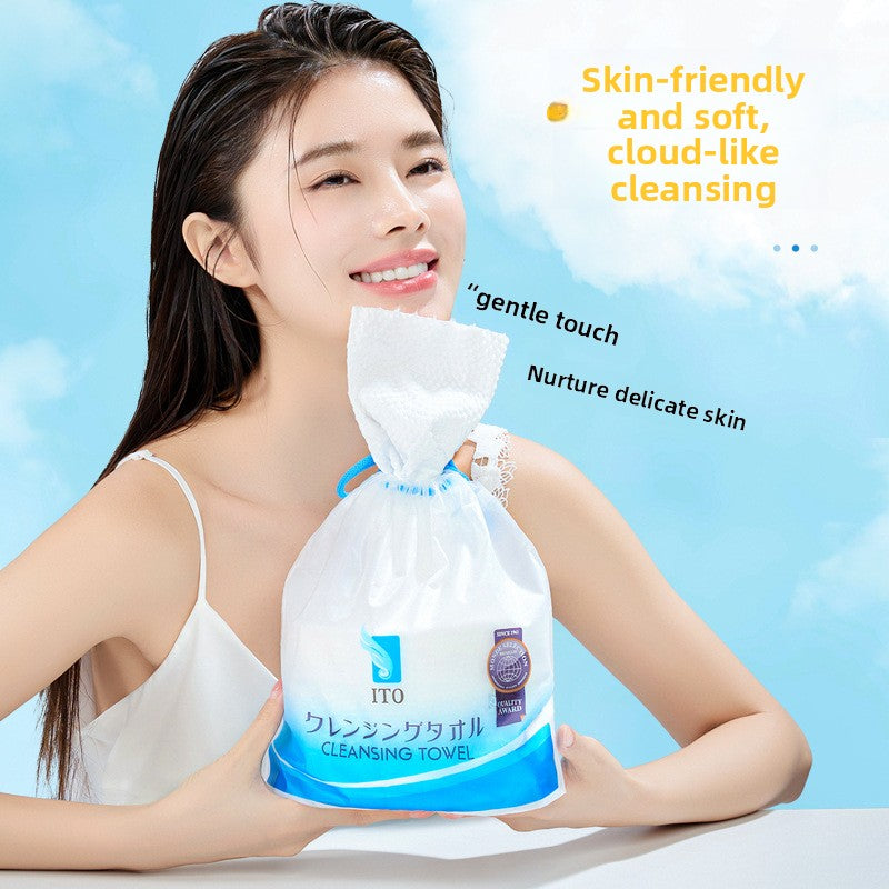 Disposable facial cleansing towels