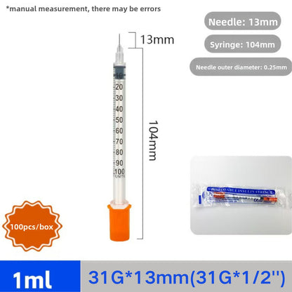 Disposable Insulin Syringes with Needles