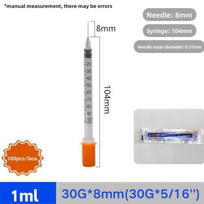 Disposable Insulin Syringes with Needles