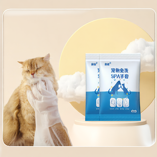 Disposable pet cleaning gloves and wipes