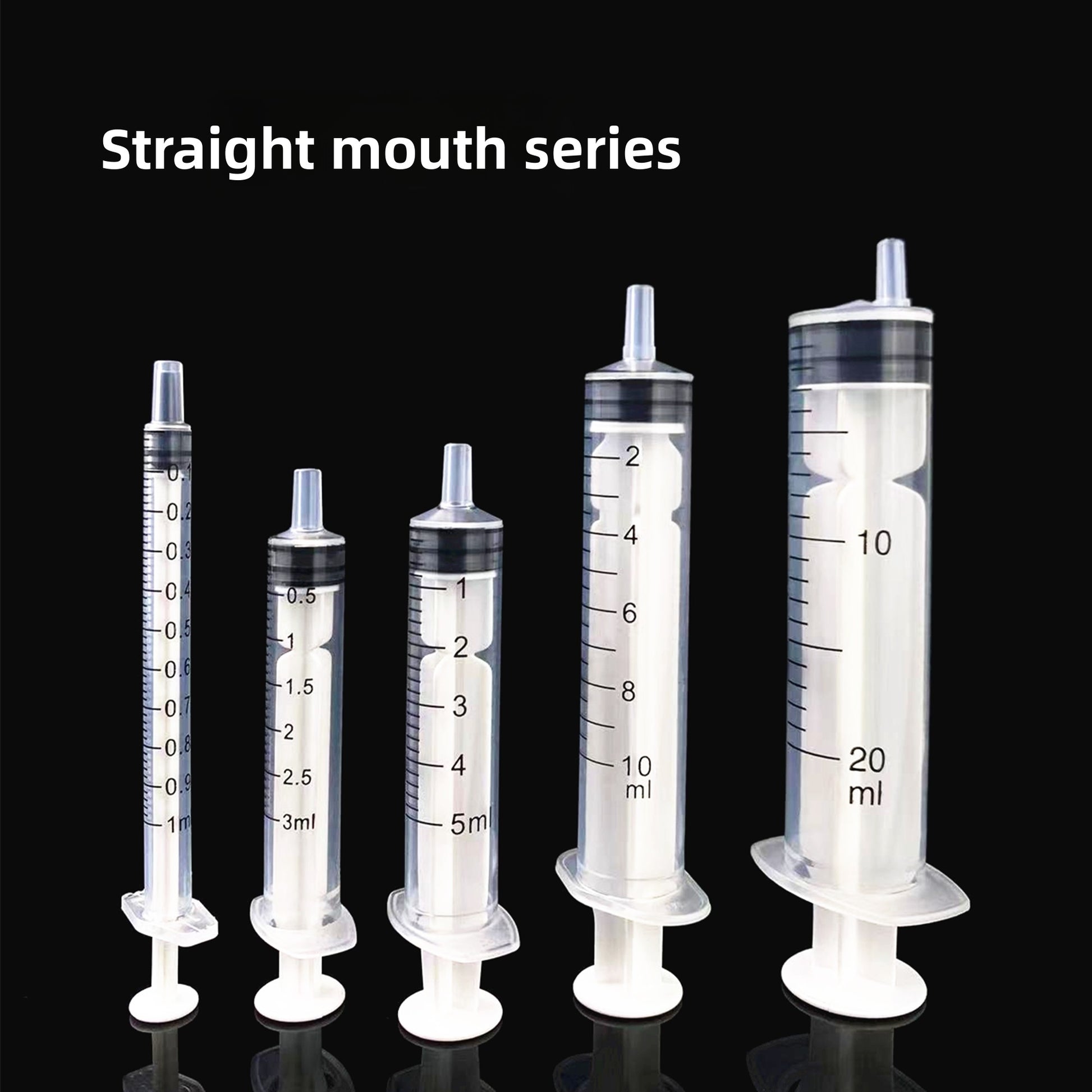 Disposable Plastic Syringe with Screw Cap for Dispensing and Feeding