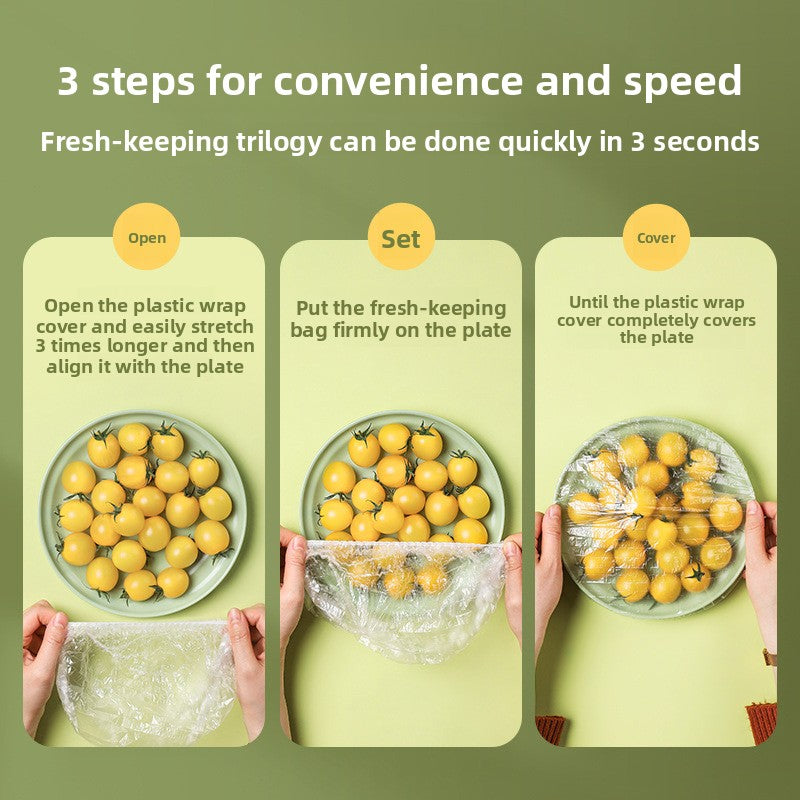 Disposable plastic wrap cover