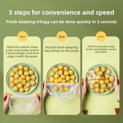 Disposable plastic wrap cover
