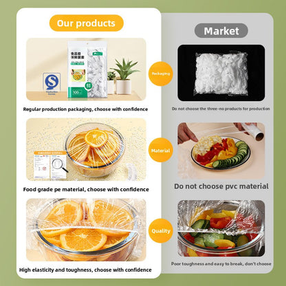 Disposable plastic wrap cover
