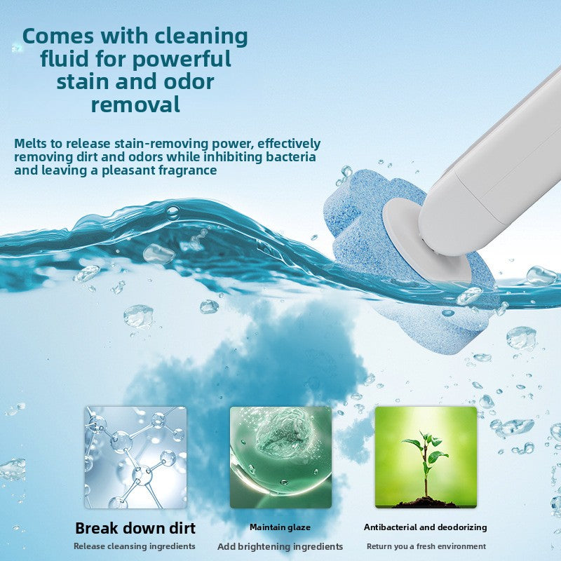Disposable toilet brush set
