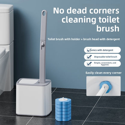 Disposable toilet brush