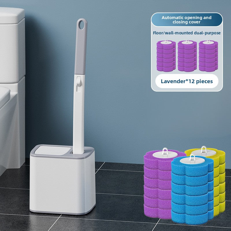 Disposable toilet brush