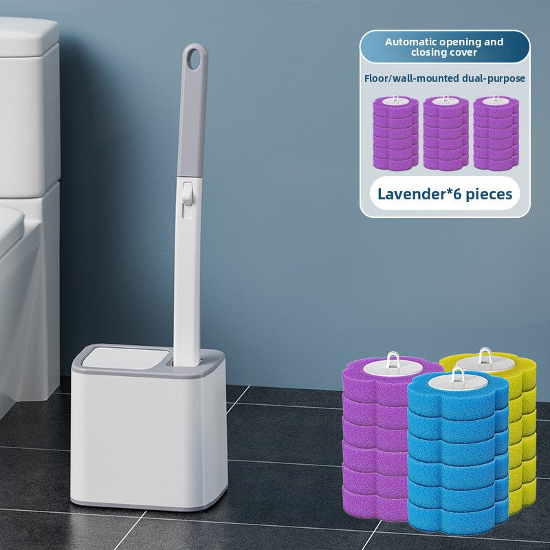 Disposable toilet brush