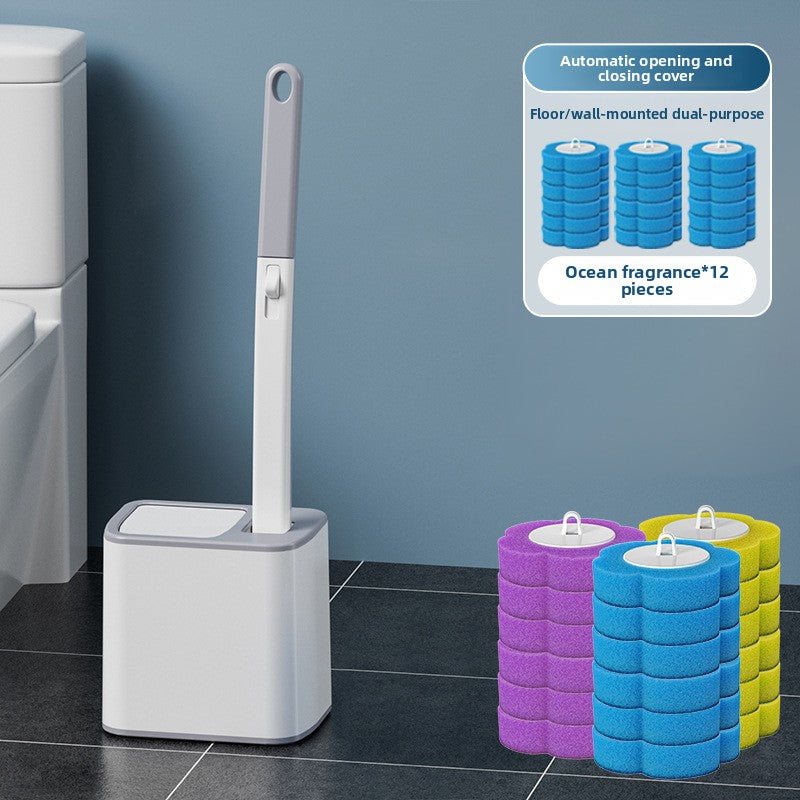Disposable toilet brush