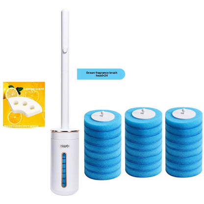 Disposable toilet brush