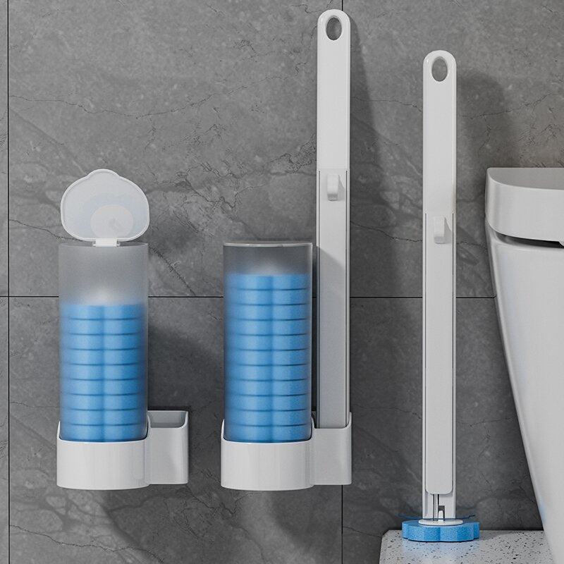Disposable toilet brush