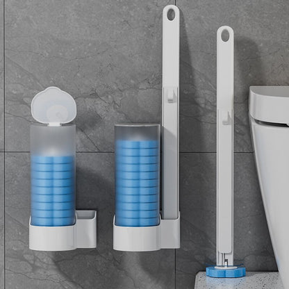 Disposable toilet brush