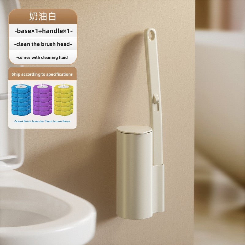 Disposable Toilet Brush with Refill Heads, Wall-Mounted