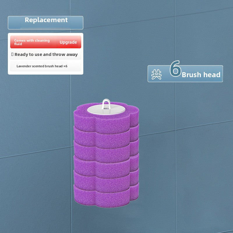 Disposable Toilet Brush with Refill Heads, Wall-Mounted