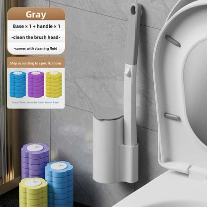 Disposable Toilet Brush with Refill Heads, Wall-Mounted