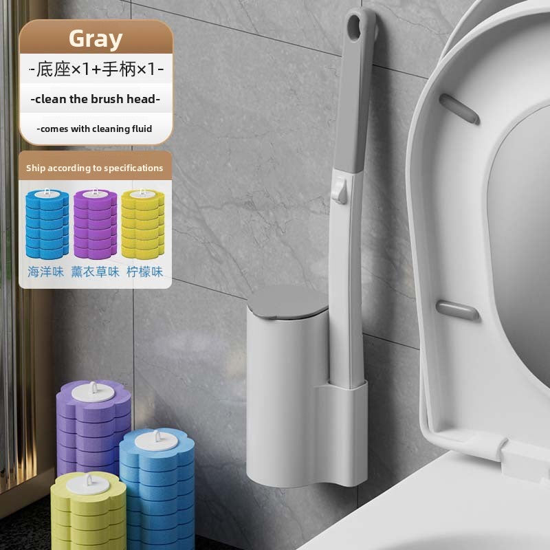 Disposable Toilet Brush with Refill Heads, Wall-Mounted