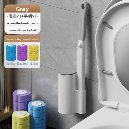 Disposable Toilet Brush with Refill Heads, Wall-Mounted