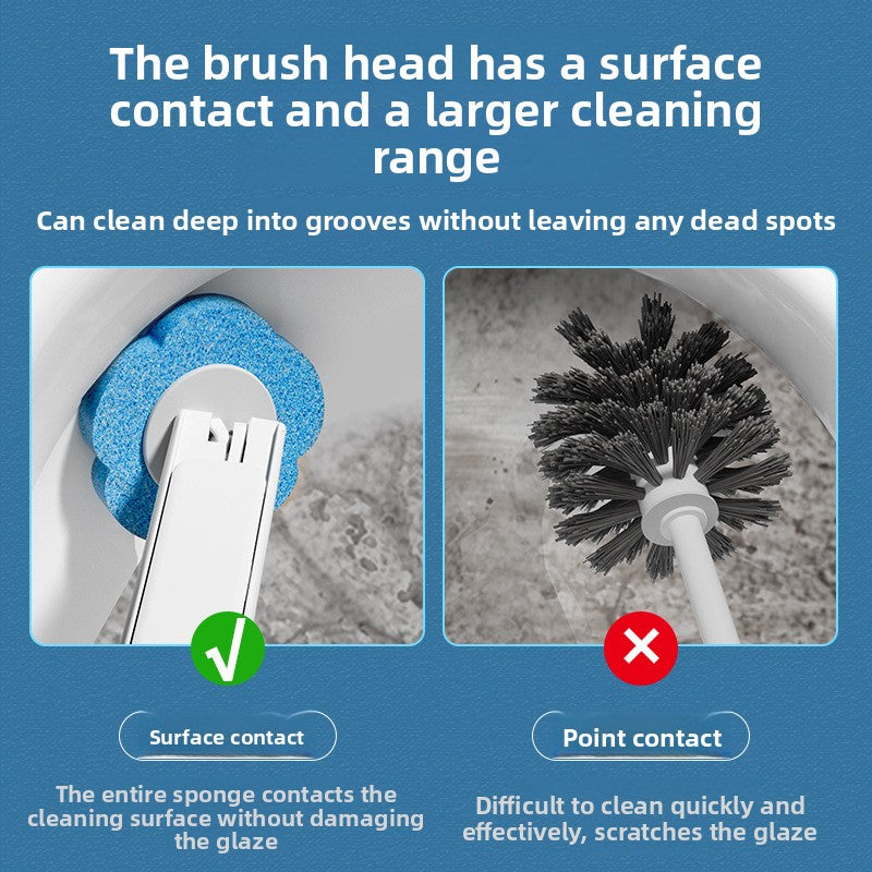 Disposable Toilet Brush with Replaceable Heads
