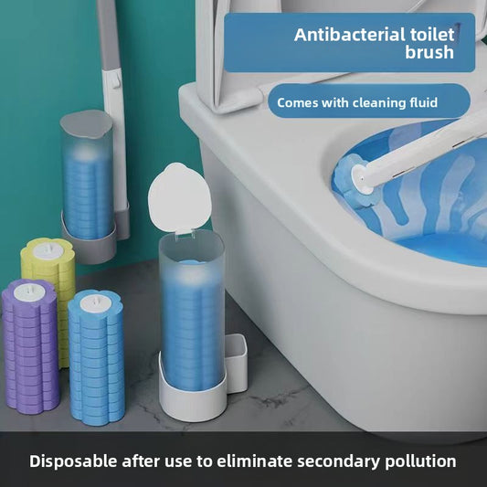 Disposable Toilet Brush with Replaceable Heads