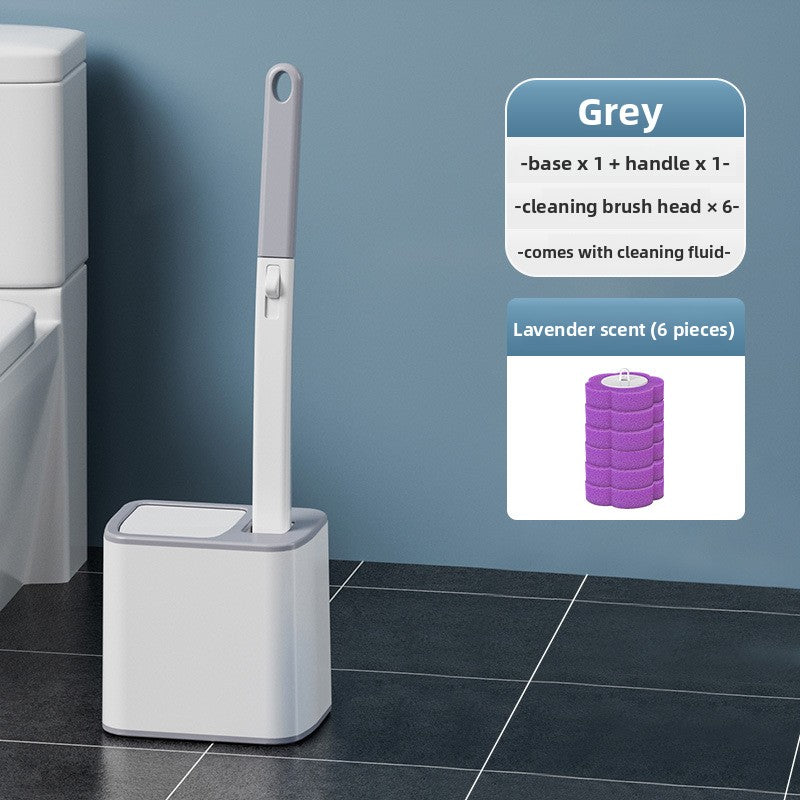 Disposable Toilet Cleaning Brush Set with Holder