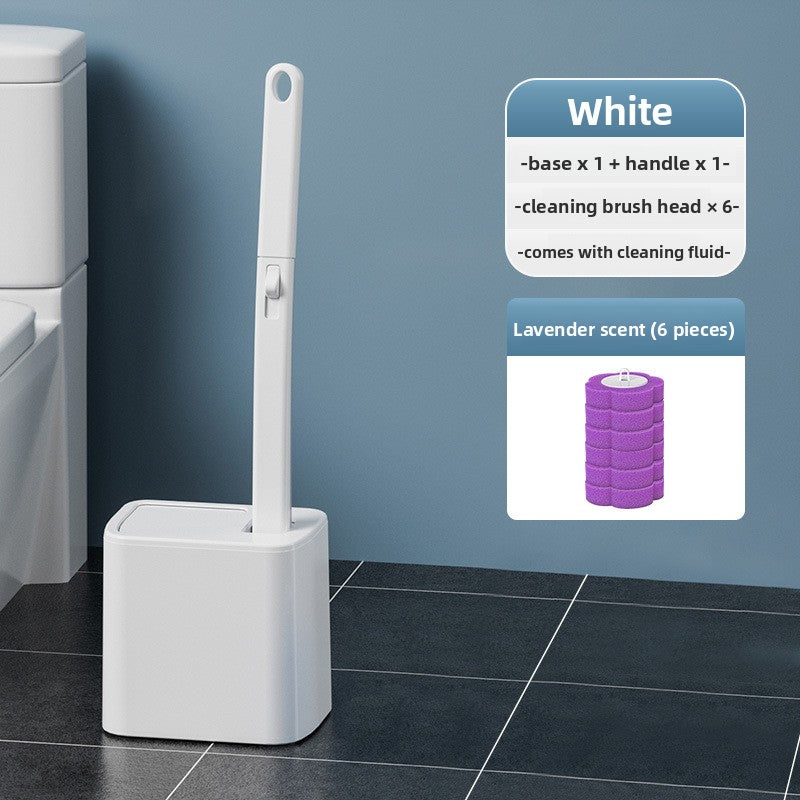Disposable Toilet Cleaning Brush Set with Holder
