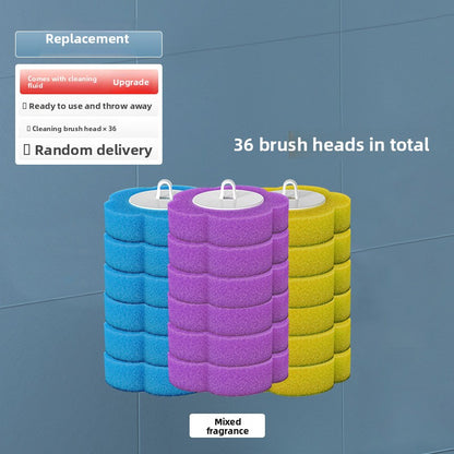 Disposable Toilet Cleaning Brush Set with Holder