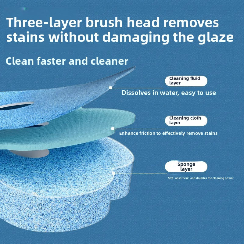 Disposable Toilet Cleaning Brush Set with Holder