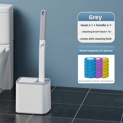 Disposable Toilet Cleaning Brush Set with Holder