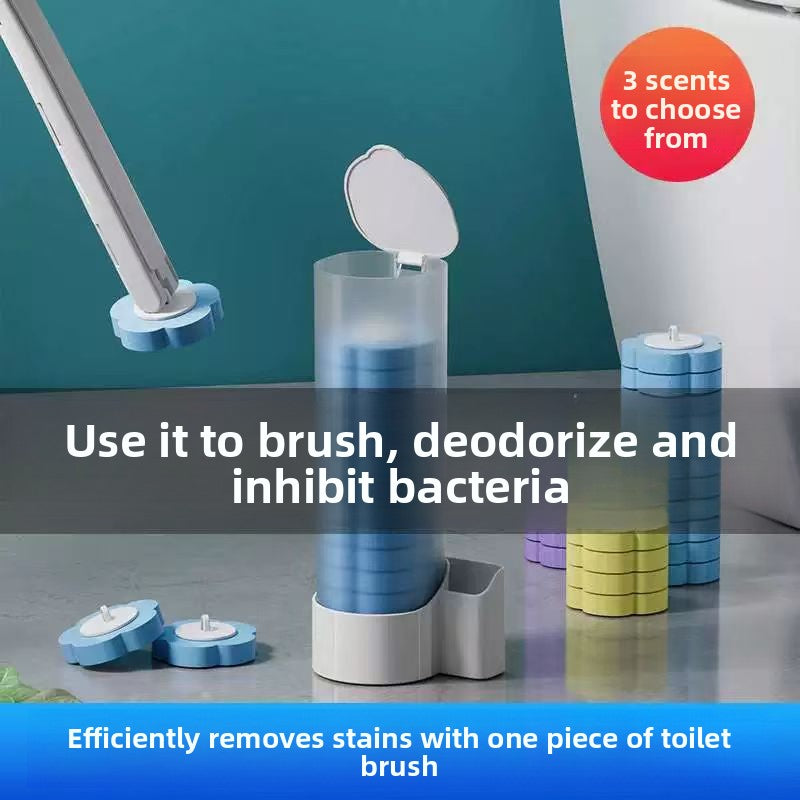 Dissolvable Disposable Toilet Brush with Replacement Heads