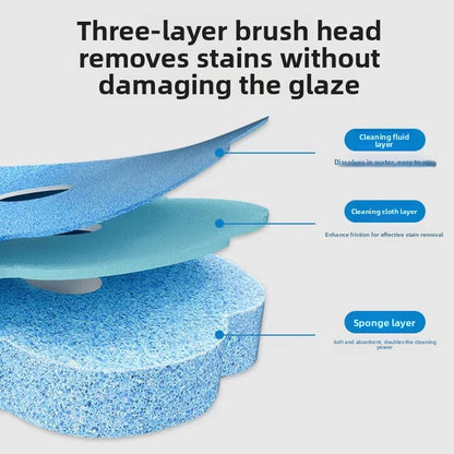 Dissolvable Disposable Toilet Brush with Replacement Heads
