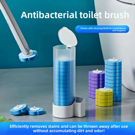 Dissolvable Disposable Toilet Brush with Replacement Heads