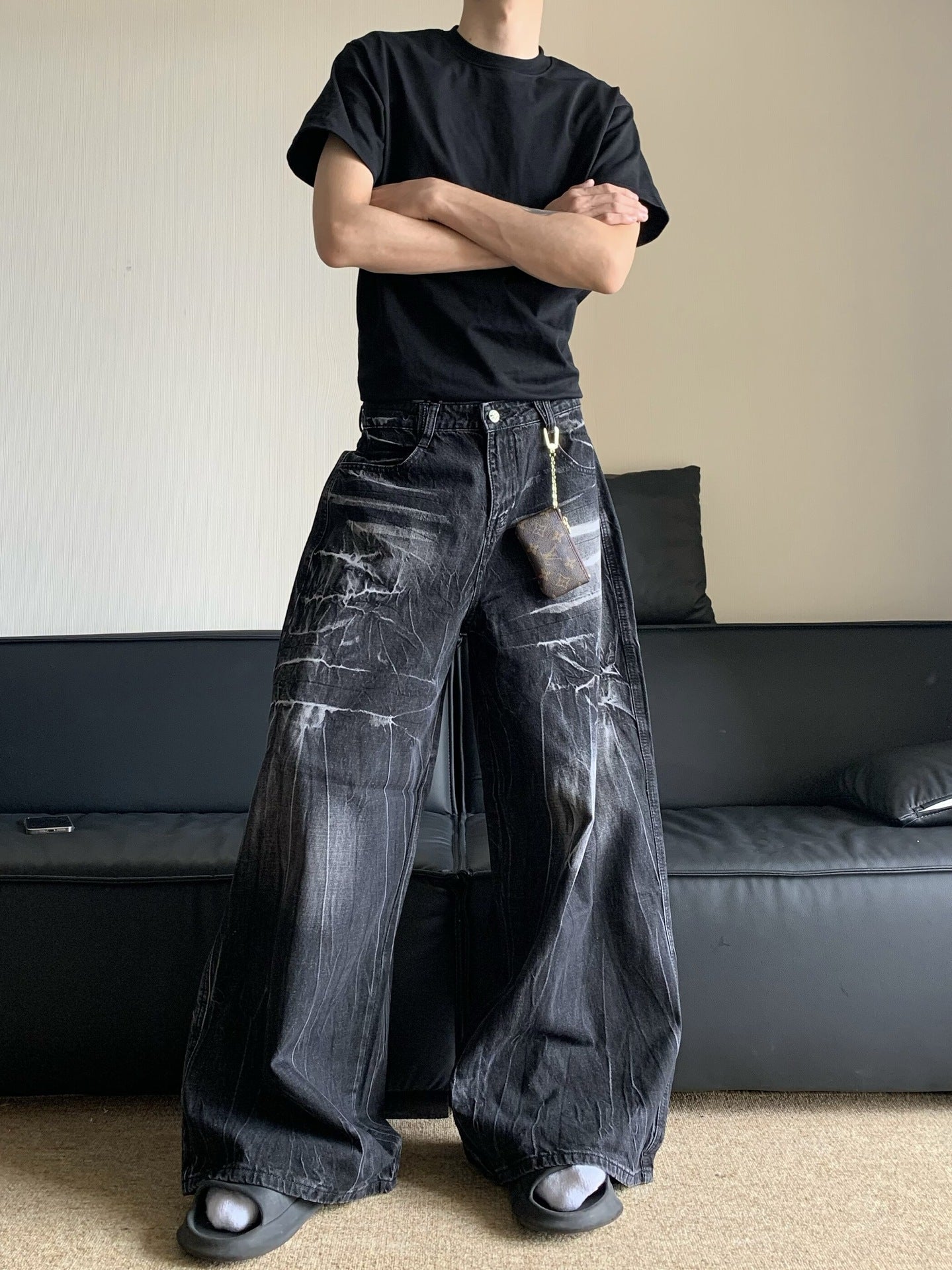 Distressed jeans