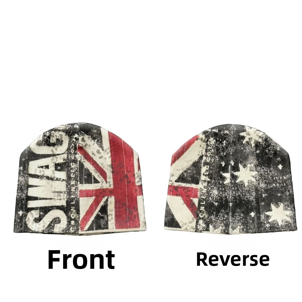 Distressed knit beanie