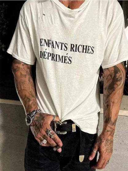 Distressed Slogan Unisex T-Shirt