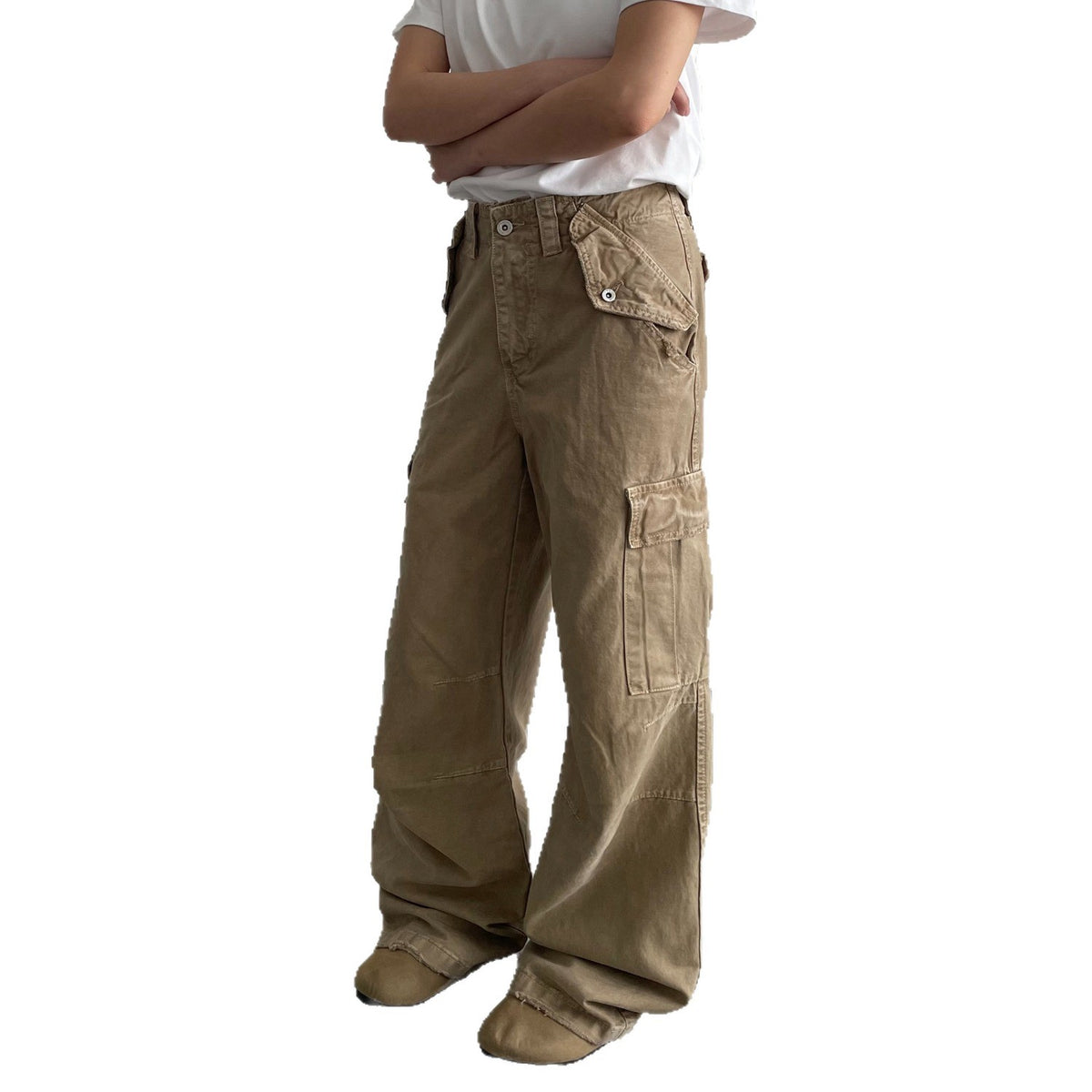 Distressed Vintage Casual Pants