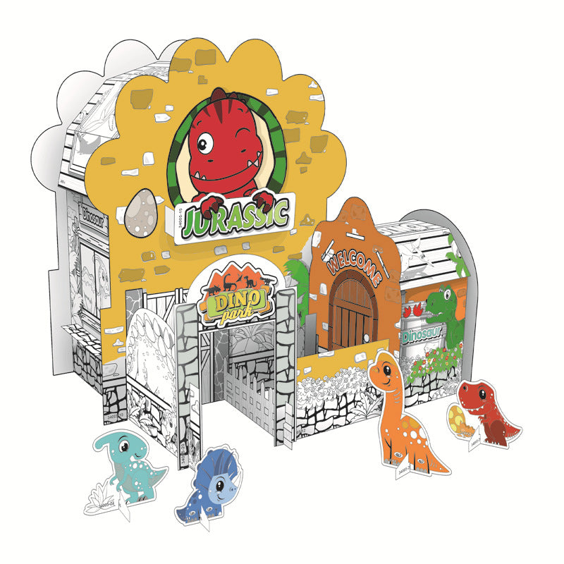 DIY 3D Paper Puzzle House for Children
