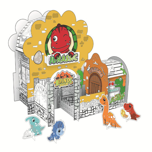 DIY 3D Paper Puzzle House for Children