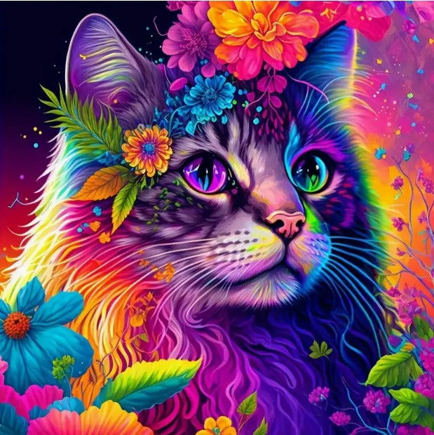 DIY 5D Full Diamond Cat Painting Home Decor