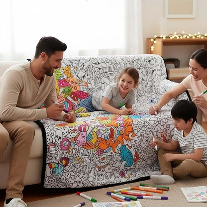 DIY Animal Pattern Coloring Blanket