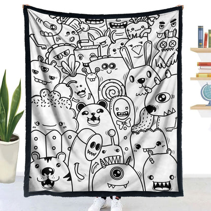 DIY Animal Pattern Coloring Blanket