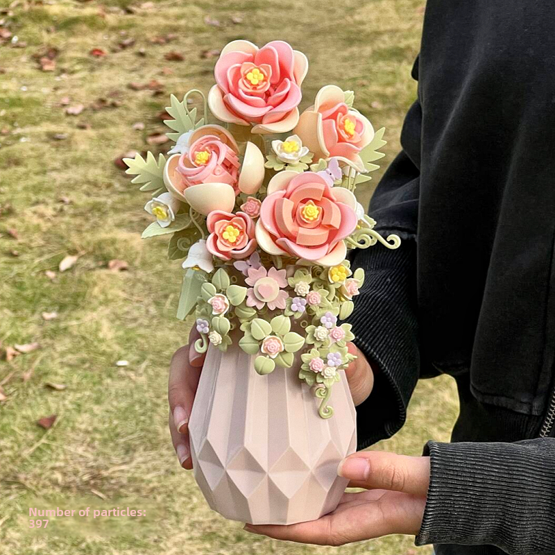 DIY Building Block Flower Bouquet
