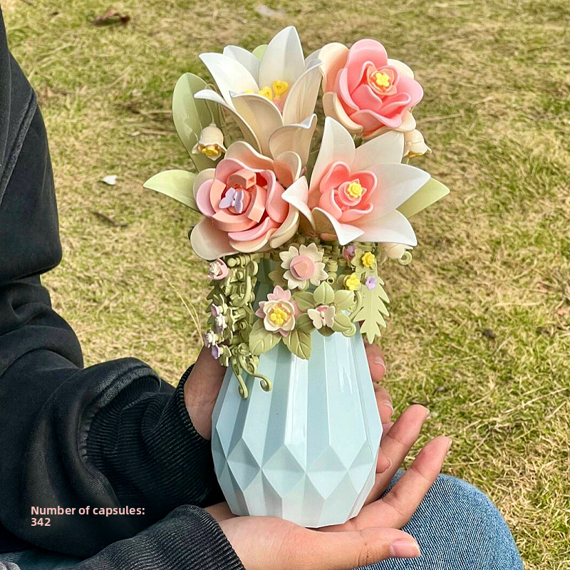 DIY Building Block Flower Bouquet